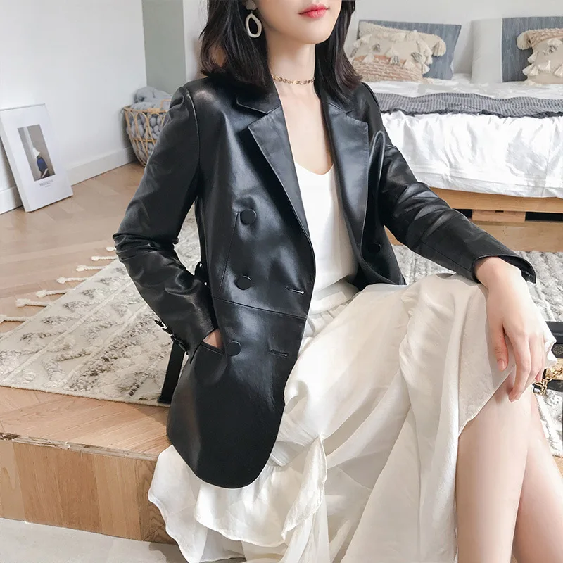 Real Genuine Leather Women Clothes 2020 Sheepskin Korean Elegant Spring Female Jacket Women\'s Fur Coat ZT2180