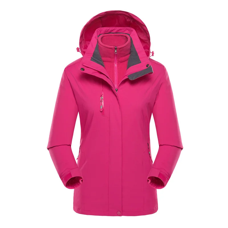 Large size jacket women warm couple jacket men two-piece three-in-one mountaineering suit