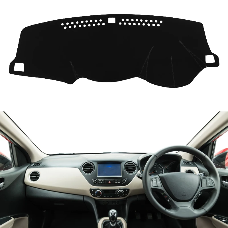 For Hyundai Grand i10 2013-2017 Right and Left Hand Drive Dashboard Covers Mat Shade Cushion Pad Carpets Accessories