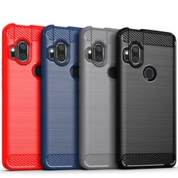 For Motorola Moto One Hyper Case Luxury Carbon Fiber Skin Full Soft Silicone Cover Case For Moto One Hyper Phone Cases