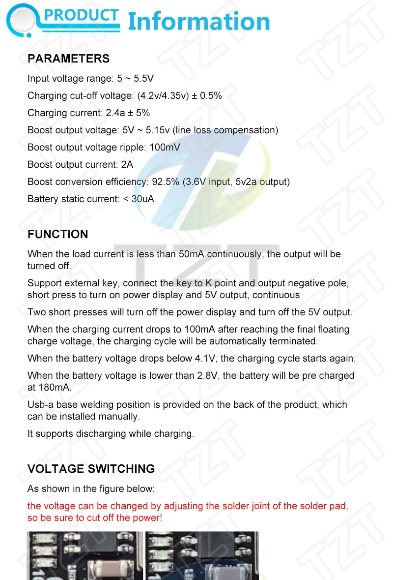 Typ-C/Micro USB 5V 1A 2A-Boost-Converter Step-Up Power Module Mobile Power Bank zubehör Mit Schutz Led-anzeige – Detail 5