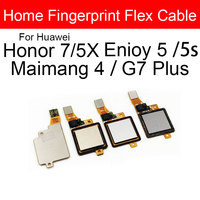 Home Button For Huawei Honor 7 5X MaiMang 4 G7 Plus Fingerprint Return Touch Button Flex Cable Ribbon Repacement Repair Parts