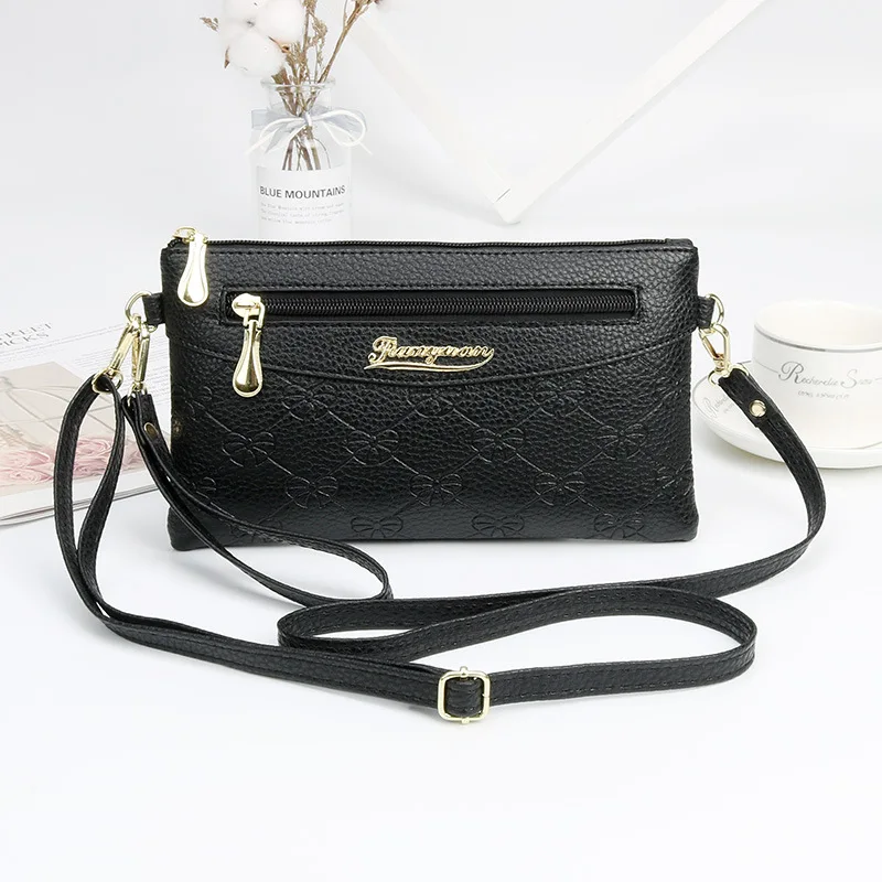 PU Leather Embossing Shoulder Bags for Women New Fashion Multi-function Crossbody Bags Cheap Female Bag Comfortable Wrist Strap