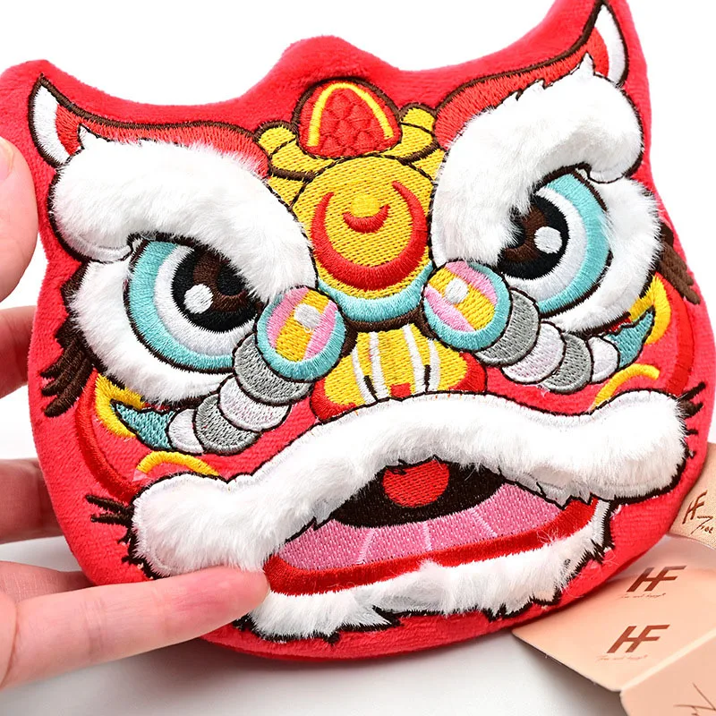 Lion Plush Bag Kindergarten Bag New Year Gift Mascot Spring Festival Waking Lion Plush Bag For Children's Gift