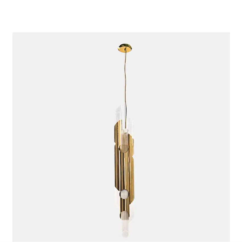 Nordic luxury gold luster pendant lights living room aisle bedroom bedside modern inclined glass decor hanging lights fixtures