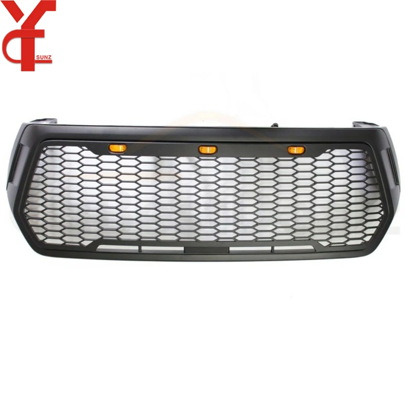 ABS Car Racing Grills With LED Lights Front Grilles Cover Accessories Fit For Toyota Hilux Rocco 2019 2020