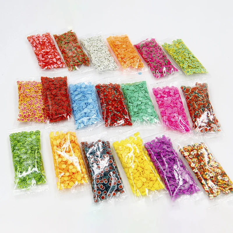 800pcs fette di frutta al limone fragola tutto per melma additivi contengono riempitivi di fascini per forniture per Nail Art accesso Decor giocattolo regalo