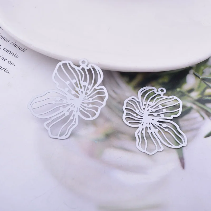 30 Stück AB6598 30*37mm Messing Fliegende Schmetterling Anhänger Roségoldfarben Tier Schmuckanhänger – Detail 6