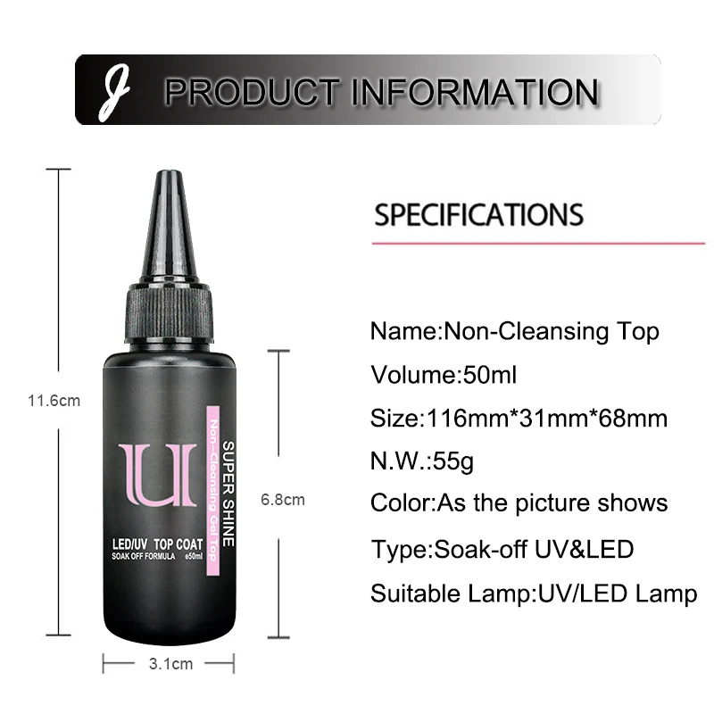 Ultimi 50ml di Gel Base in gomma resistente Base per Manicure semipermanente e Top Coat per smalto Gel Top temperato ibrido Gellak