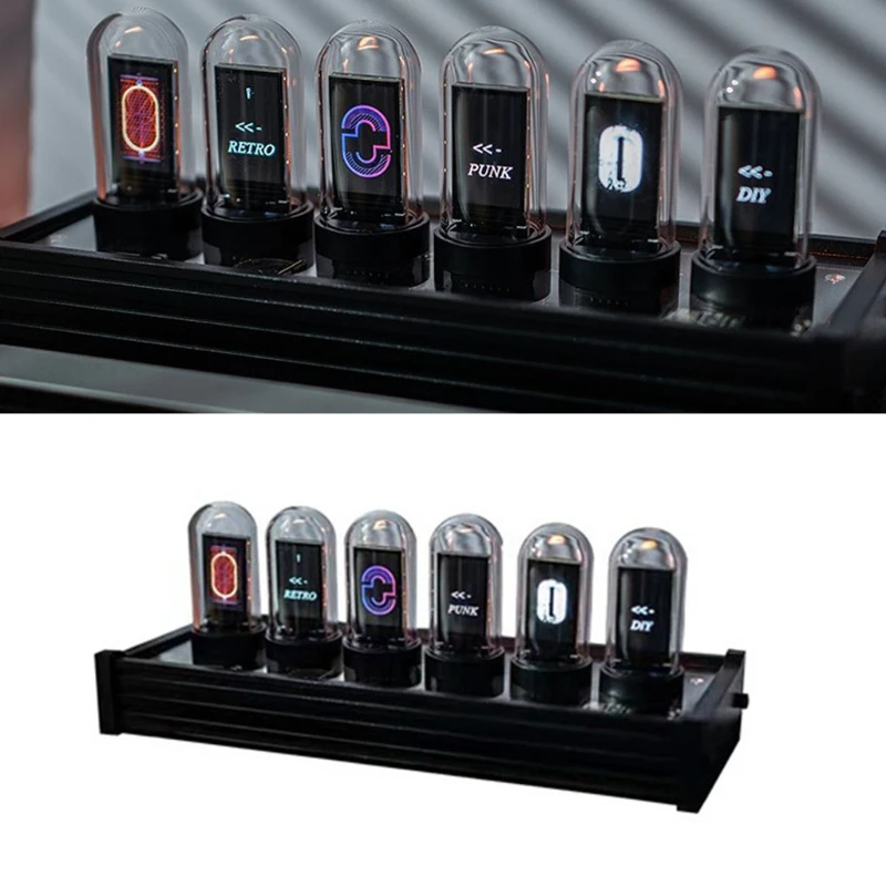 EleksTub RGB Digital Clock Imitate Nixie Tubes Clock 6-Digit LCD Proposal Mode Custom Dial Interface Best Boyfriend popular Gift