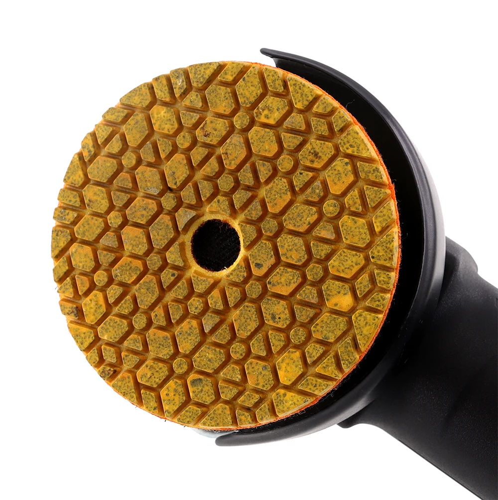 6PCS Super 4 Inch Diamond Polishing Pad Copper Bond Wet Grinding Disc For Granite Marble Concrete Floor With Backer Pad