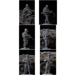 1/35 Resin Model Figure GK，6 Figure, Unassembled and unpainted kit
