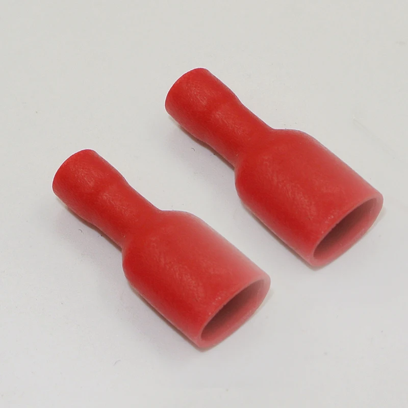 1000x 6.3mm FDFD2-250 FDFD1.25-250 FDFD5.5-250 Fully Insulated Blue Female Electrical Spade Crimp Connector Terminals