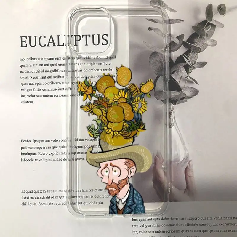 Art Aesthetic Vincent Van Gogh Starry Night flower Phone Case for iPhone 11 12 13 mini pro XS MAX 8 7 6 6S Plus X 5S SE 2020 XR