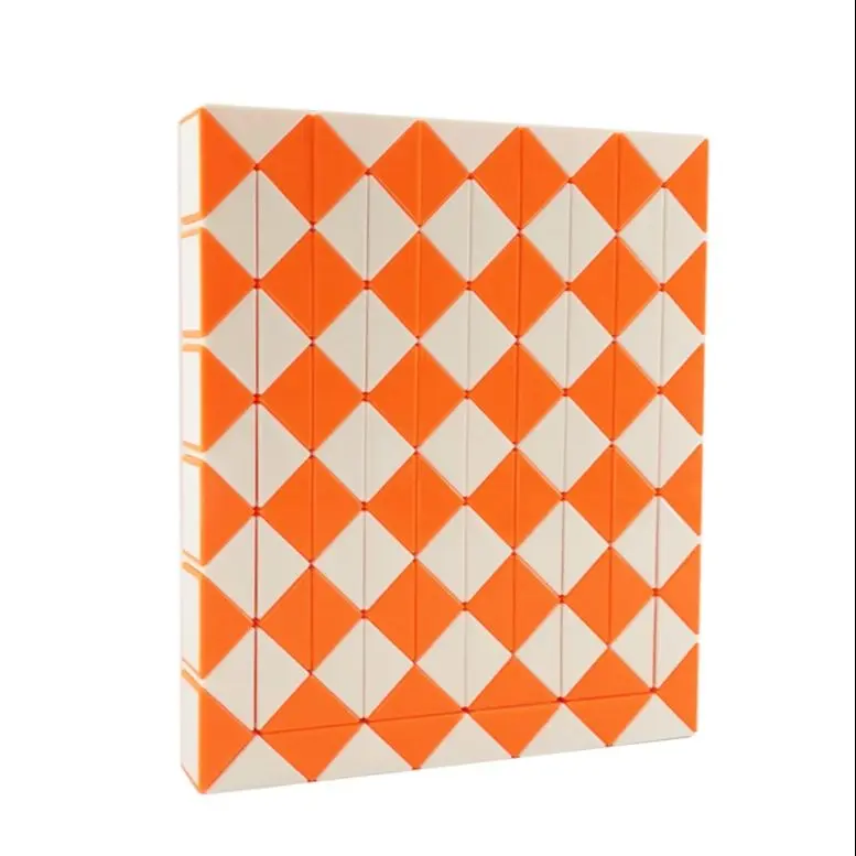 Rompecabezas de serpiente de 120 secciones, cubos de velocidad, regla de cubo mágico de forma extraña, juguetes educativos divertidos para niños