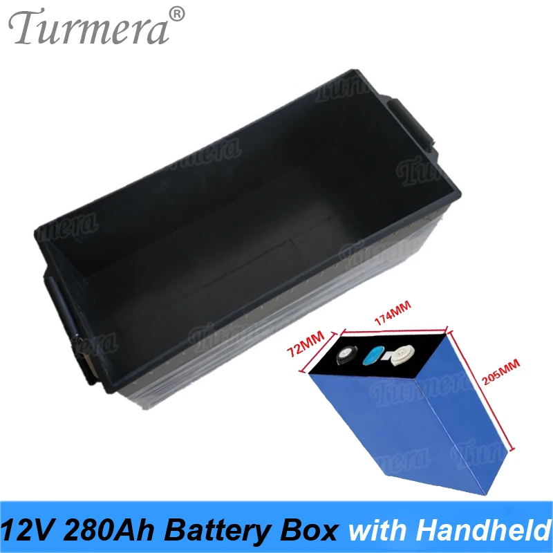 Turmera-caja de almacenamiento de batería Lifepo4, 12V, 90Ah, 120Ah, 200Ah, 280Ah, 3,2 V, carcasa para sistema de energía Solar y fuente de alimentación ininterrumpida