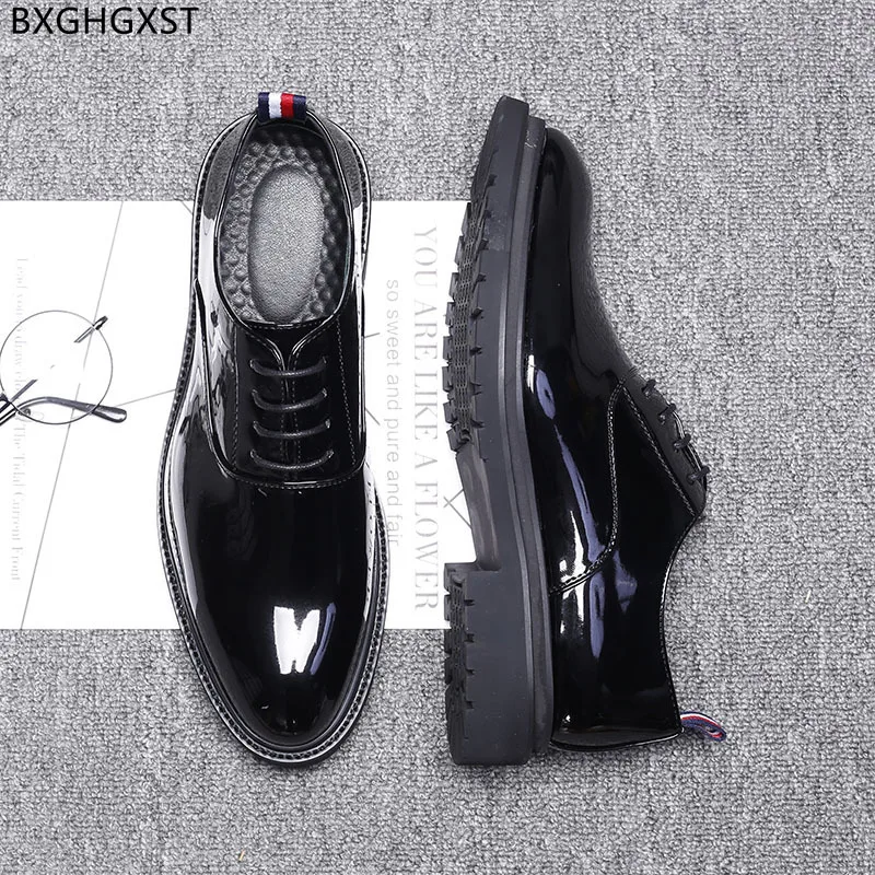 Italian Dress Shoes Mens Fashion Oxford Shoes for Men Patent Leather Shoes Men Formal Office 2024 Chaussure Homme Zapatos Hombre