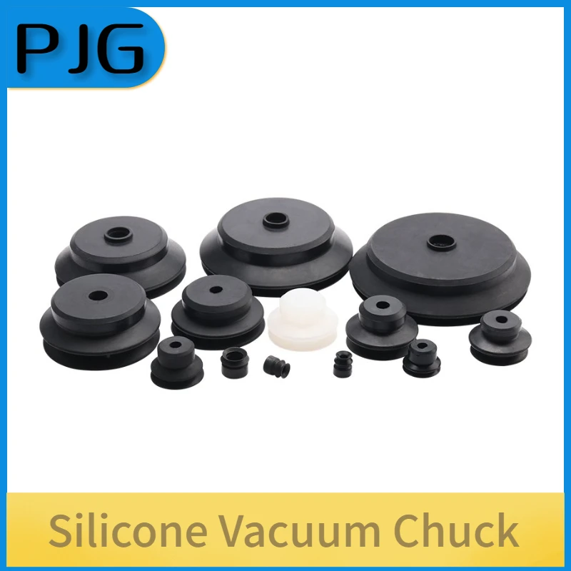 5PCS PJG 60 70 80 Black White Colour Manipulator vacuum chuck industrial pneumatic silica gel Suction Cup nozzle