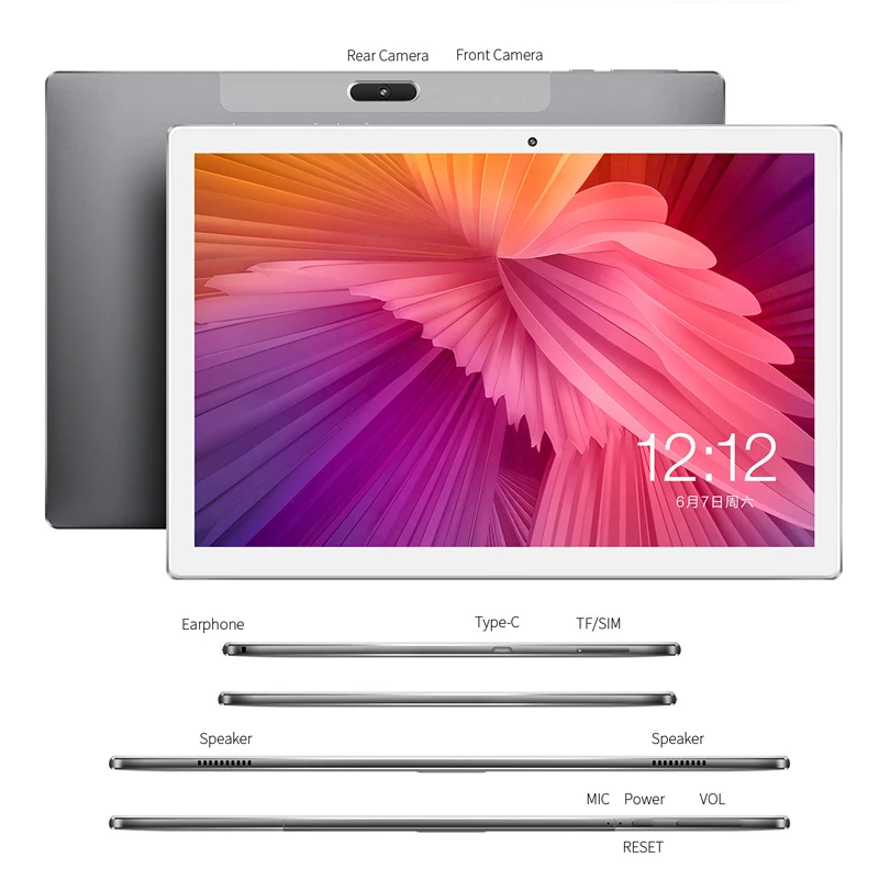 Tablette Pc de 10.0 pouces, 10.1x128, 4G LTE, 2,5d, 10 Deca Core, MTK6797, 6 go de RAM, 10.0 go de ROM, Android 128, MT6797, X25L, 6 + G