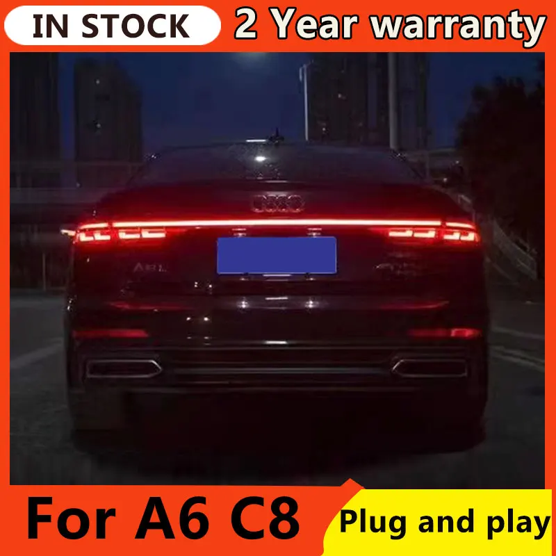 Auto Styling Voor Audi A6 Achterlichten 2019-2021 A6 C8 Led-achterlicht Lamp Animatie Drl Dynamische Signal Brake reverse Auto Accessoires