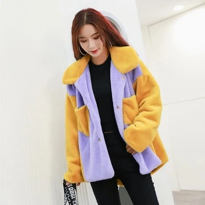 

Top brand Fashion Women New Faux Fur Coat MS high quality