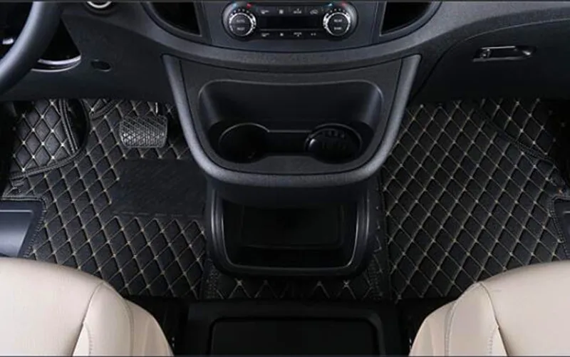 Best quality! Custom full set car floor mats + trunk mat for Mercedes Benz Vito W447 2024-2014 7 8 seats waterproof carpets