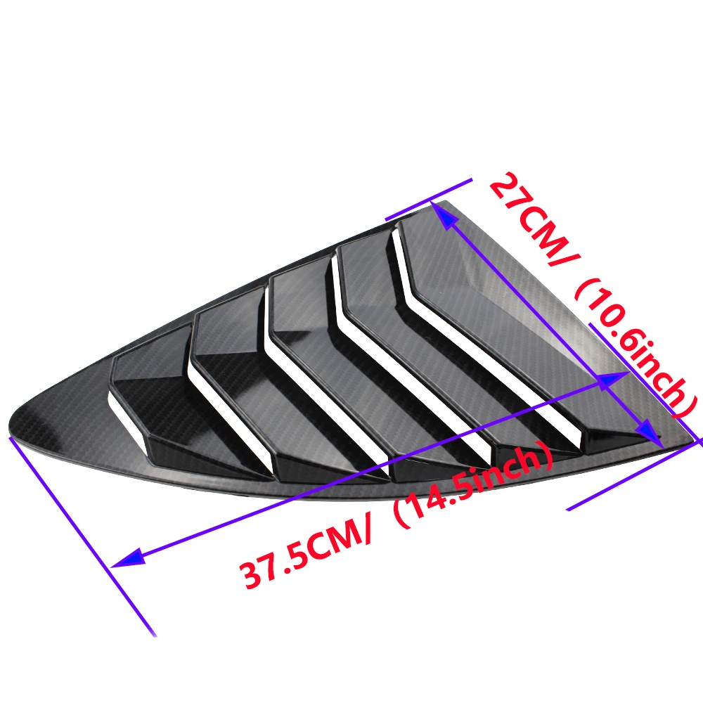 Louvers da janela do quarto traseiro, ABS Adesivos, Painel de spoiler para Scion FRS, Subaru BRZ, Toyota 86 GT86 2013-2020, 2 peças por conjunto