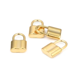 5pcs Stainless Steel Lock Charms Hip Hop Necklace Bracelet PadLock Pendants for DIY Jewelry Making Gifts Accessories Wholesale