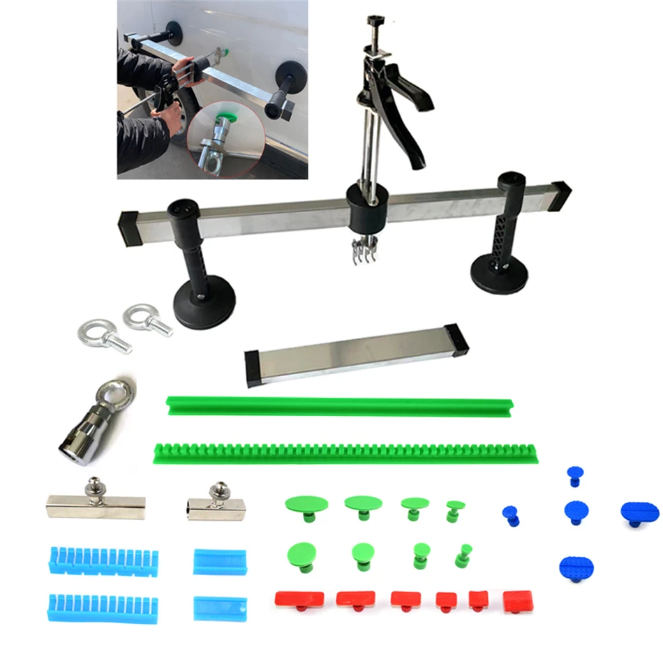 PDR King Tools Paintless Dent Repair Tool  Automotive Sheet Metal Repair Tools Dent Puller Kit with many glue tabs