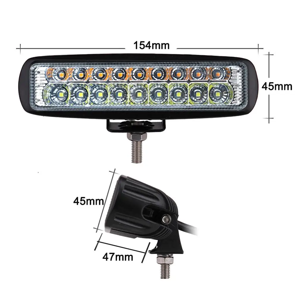 ECAHAYAKU Slim Led Light Bar 6\'\' 54W Work Light 12V Daytime Running Light Combo Beam for Off-road 4x4 Trucks Motorcycle Boat ATV