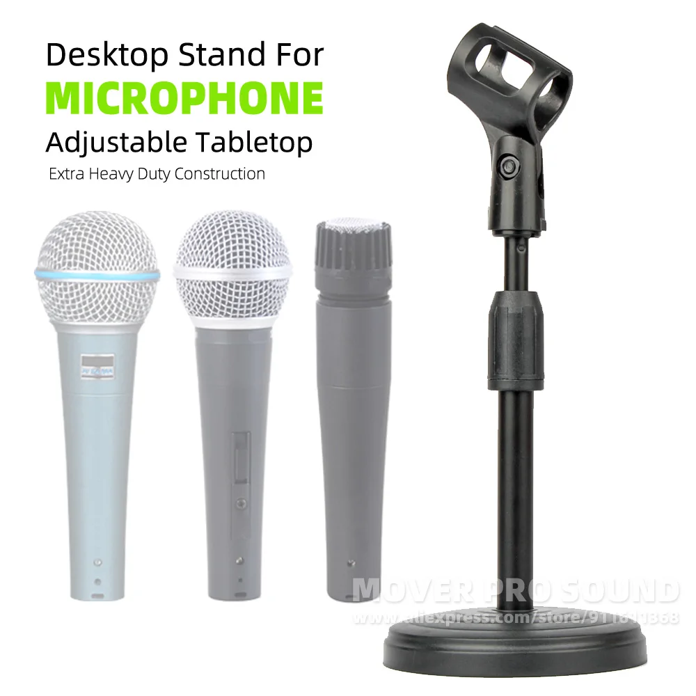 For SHURE SM58 SM57 SM58S Beta 57A 58A SM 58 57 58S Tabletop Microphone Stand Desktop Boom Mount Table Desk Mic Bracket Holder