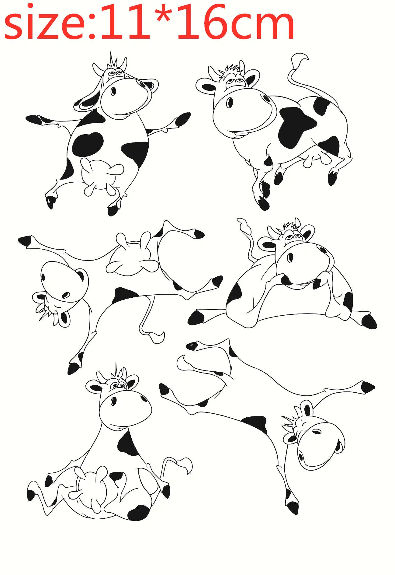 CustomClear Dancing Cow Silicone Rubber Stamp, Metal Die Sheet Cling, Scrapbooking DIY, Cute Pattern, Photo Album Stamp