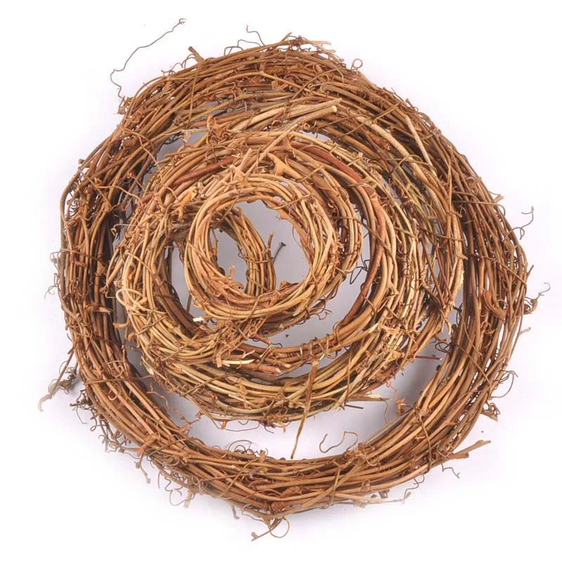 6-39cm 4-1pcs Rattan Wreath Floral Hoop Hanging Ring Artificial Flower Wreaths Party Wedding DIY Supplies Christmas Home Decor