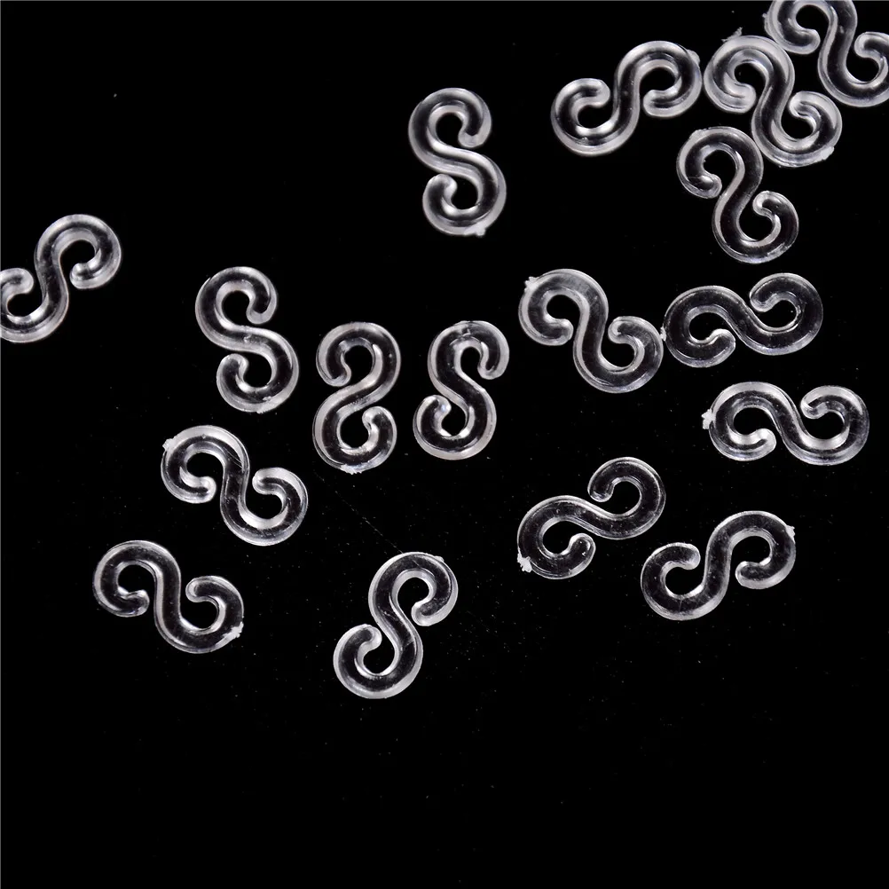 Transparente Loom Rubber Bandas Kits, S Clips para DIY Pulseira, Encantos Acessórios, 200pcs, 10 sacos