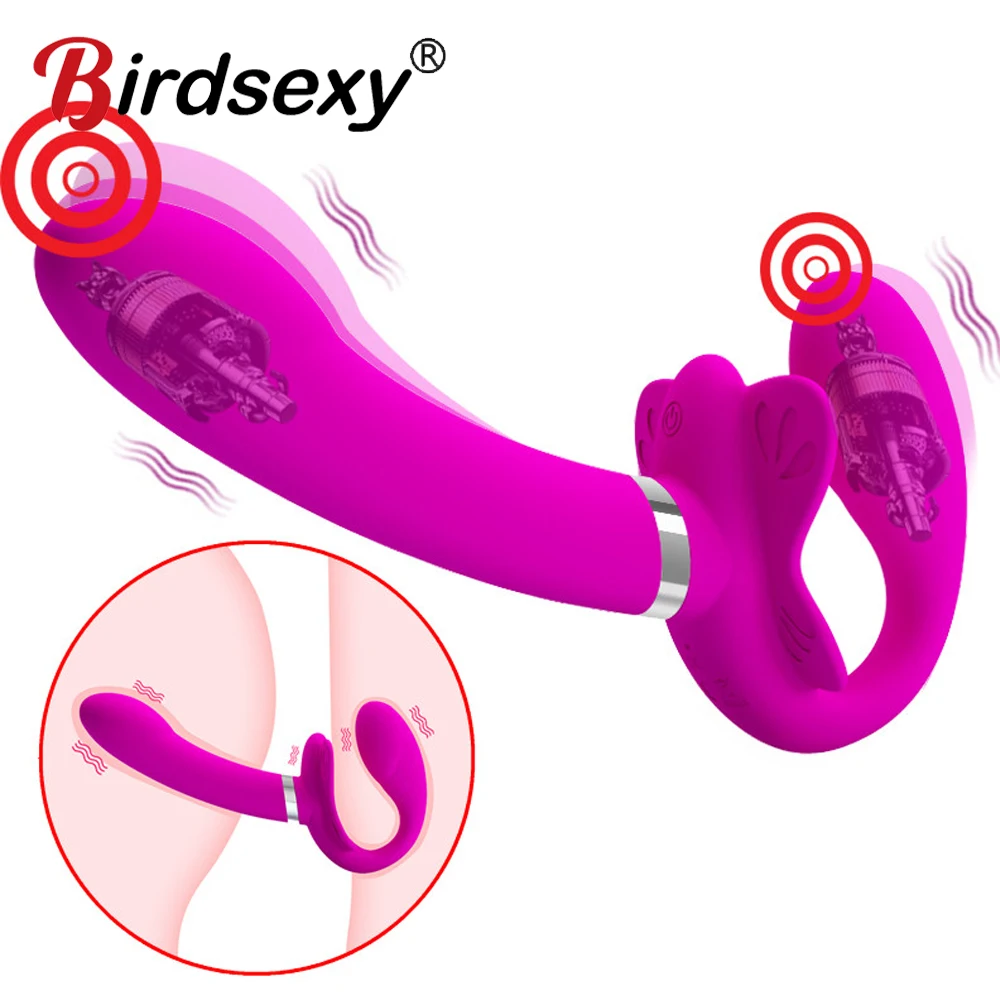 Erotic Sex Toys Strapless Strapon Dildo Vibrator Lesbian Strap-on Penis Pegging Double Ended Dildo Adults Sex Toys for Women