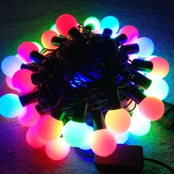 Multicolorido ue/eua 5m 50 led ano novo rgb bola luz da corda luzes de natal festa casamento guirlanda decoração férias luzes de fadas