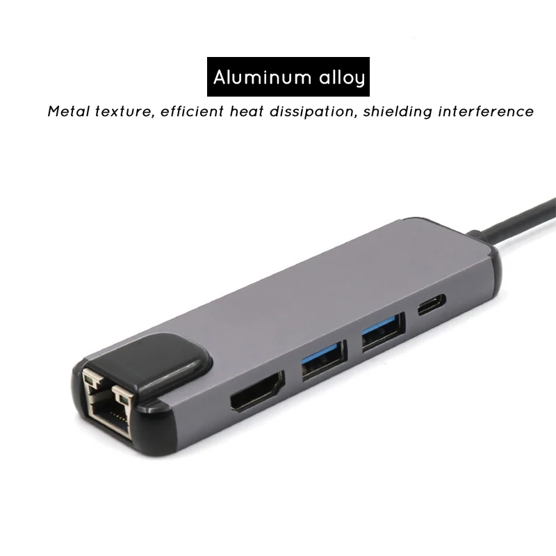 USBC to RJ45 HDMI-compatible USB 3.0 Type C Port Hub Gigabit Ethernet Lan 4K for Macbook Pro Air Thunderbolt 3 USB-C Charger