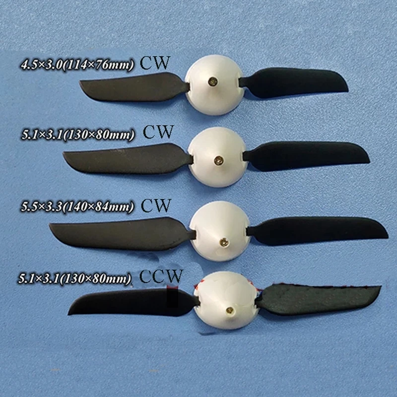 4 STUKS 5.1x3.1/5.5x3.3/4.5x3 Mini Opvouwbare Propeller Montage CW CCW Propeller + Props Spinner/Cover voor RC Vliegtuig Powered