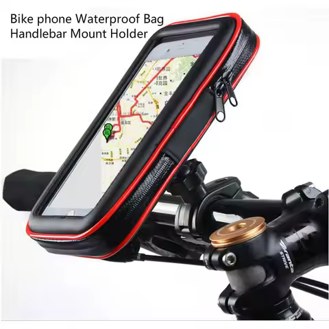 Bike Waterproof Touch Screen Case Bag Motorcycle Bicycle Phone Holder Stand For iPhone 17 16 15 14 Pro Max 13 12 11 XS 7 8 Plus