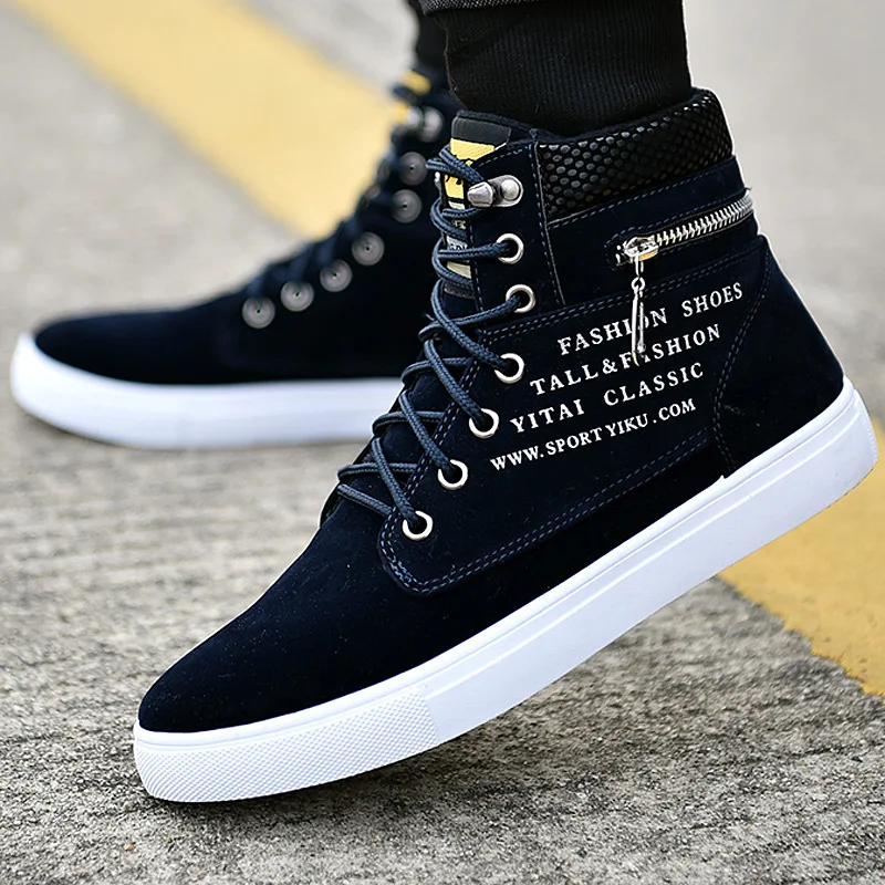 Spring and autumn new Zapatillas de correr high men\'s shoes canvas men\'s casual wild shoes fashion large size sneakers shoes 64