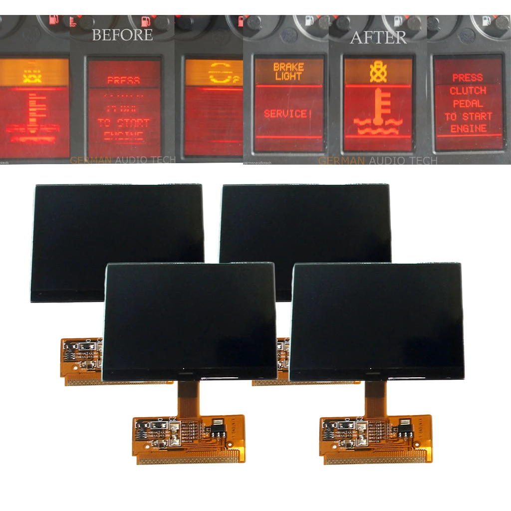 4 X VDO FIS Cluster LCD Display Replacement For Audi Version A3 A4 A6,  Sharan 2000-2008 