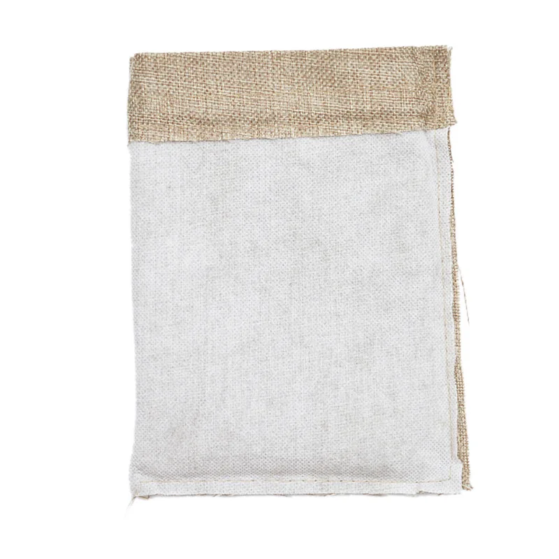 50pcs/lot Natural Burlap Linen Jute Drawstring Gift Bags Party Favors Packaging Bag Wedding Candy Gift Bags Party Supplies