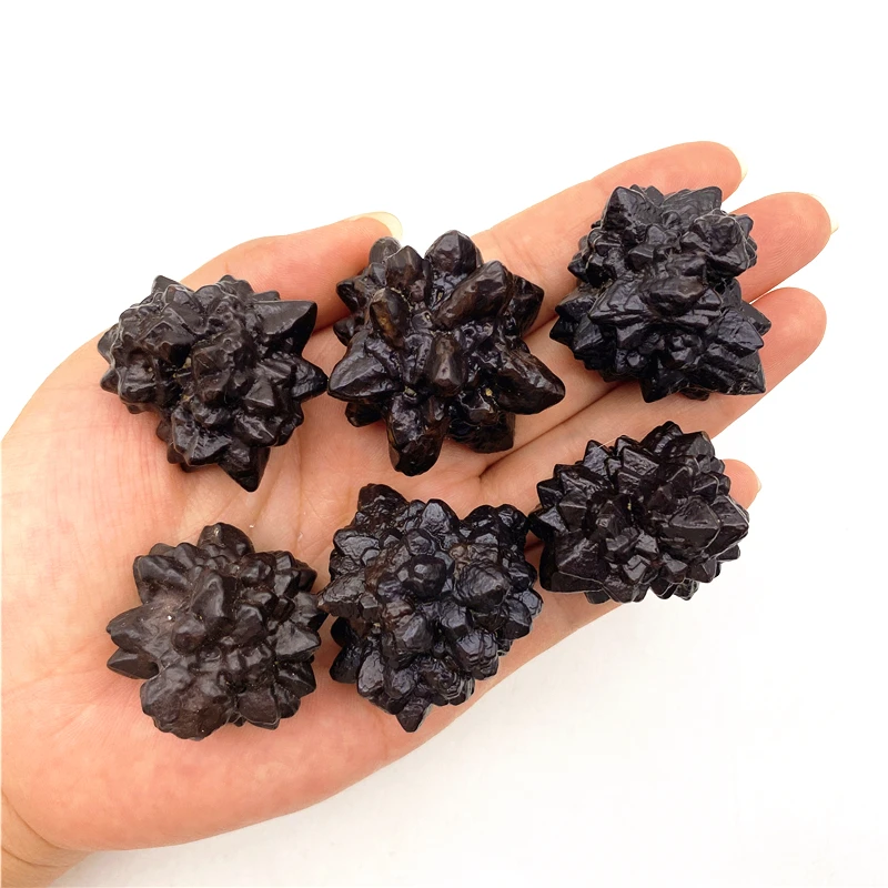 Beautiful 1PC Natural Material Carbonado Stone Cluster Type Crystal Mineral ore Rough Sample Ornament Quartz Collection Decor