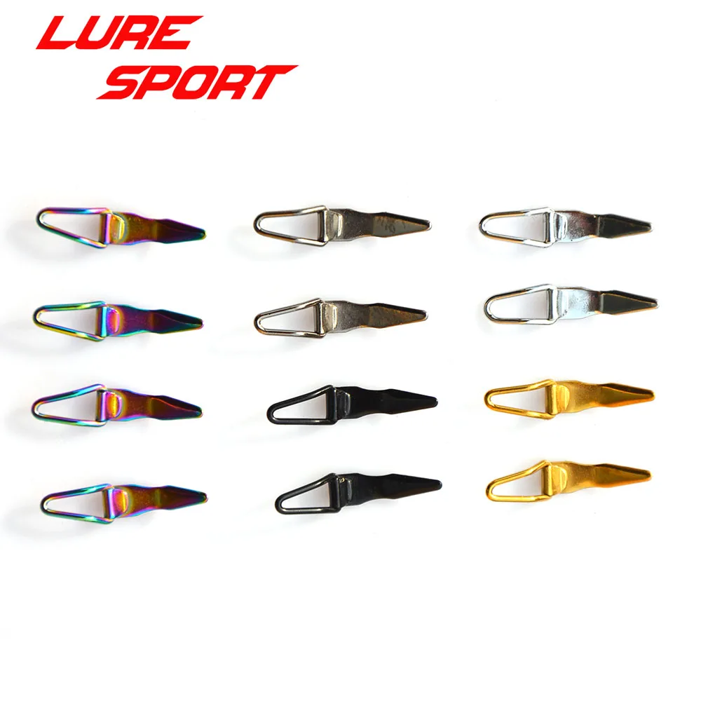 LURESPORT 12pcs/lot 20pcs/lot Stainless Steel Collapsible Hook Keeper Fishing Fly Rod Building Component Repair DIY Accessory