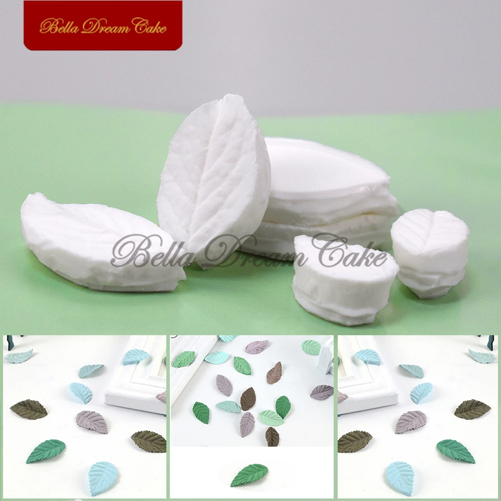 6pcs Mini Rose Leaf Veiner Silicone Mold For DIY Handmade Fondant Petal Clay Gumpaste Mould Cake Decorating Tools Bakeware