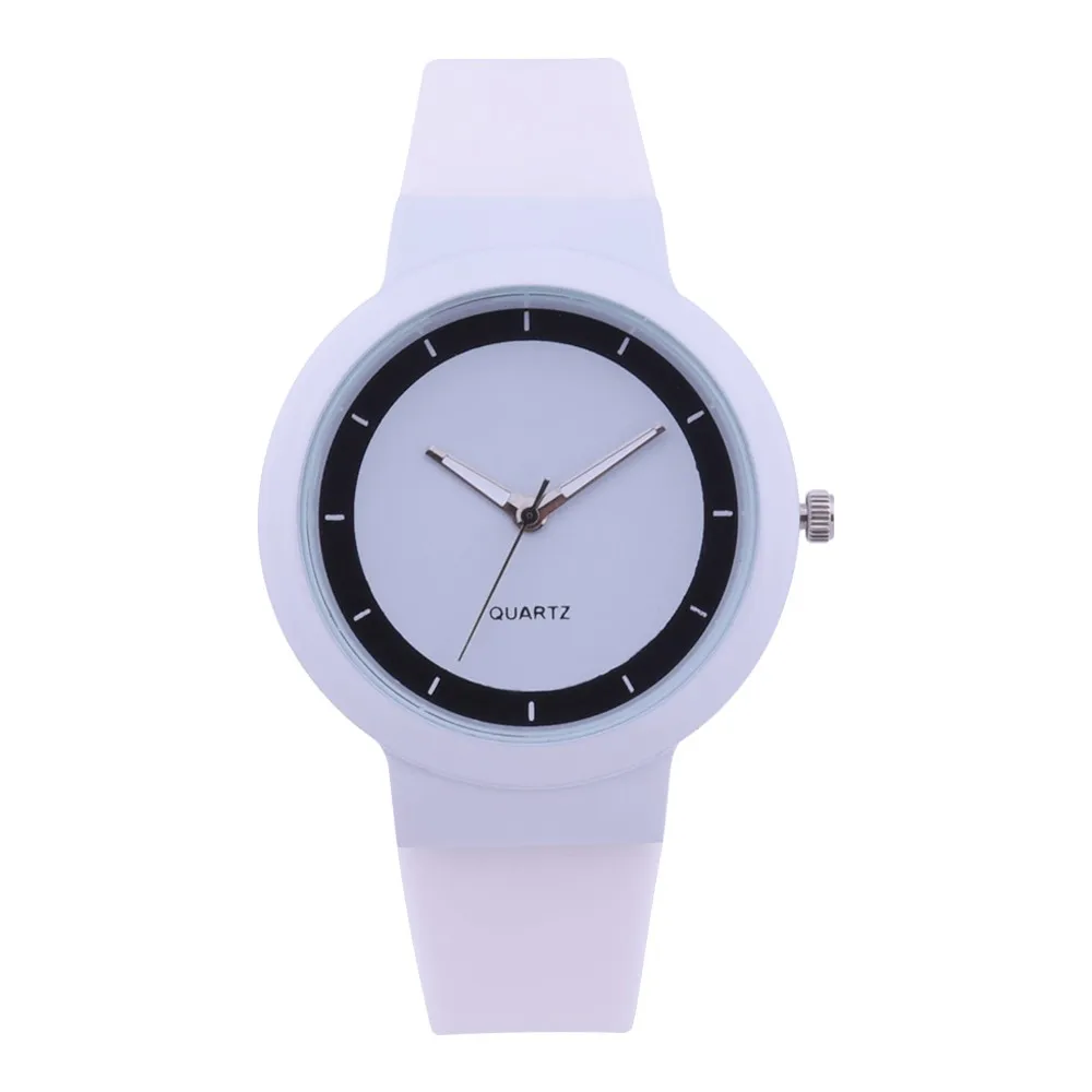 Woman Vogue Silicone Band Analog Quartz Round Wrist Watch Watches Rhinestone quartz watch relogio feminino the women wrist A40