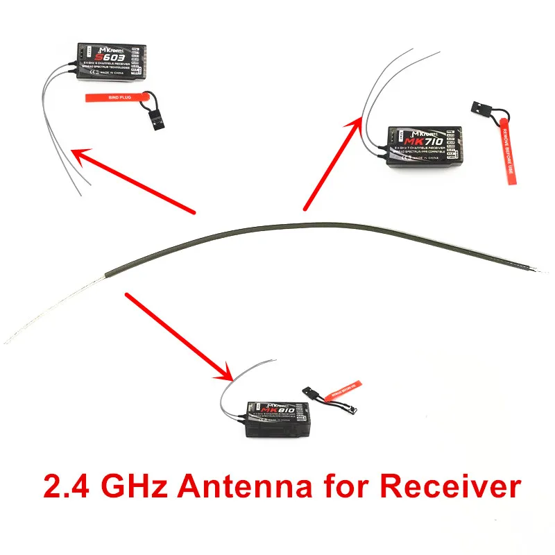 2.4GHz RC Receiver Antenna Port For DSMX S603 MK710 MK810 FRSKY JR SPektrum FS FLYSKY Radiolink Drone Receptor 10Pcs/Lot