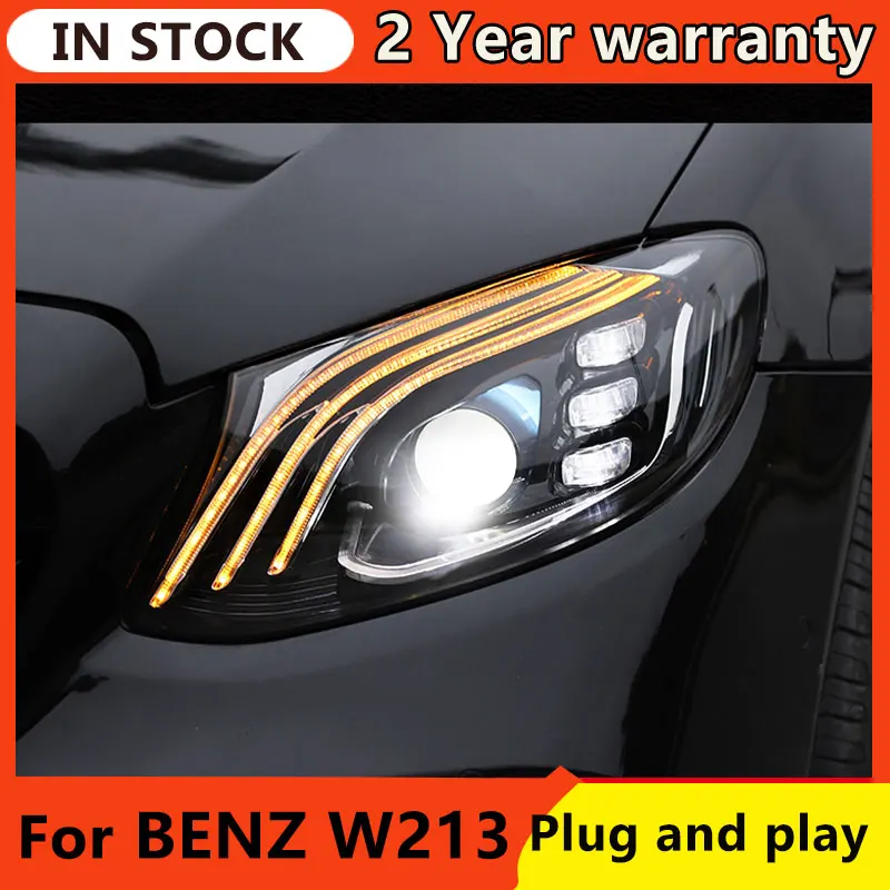 

Car Styling for Mercedes W213 Headlights 2016-2020 E200 Headlight Benz E260 E300 E350 DRL Turn Signal High Beam Projector Lens