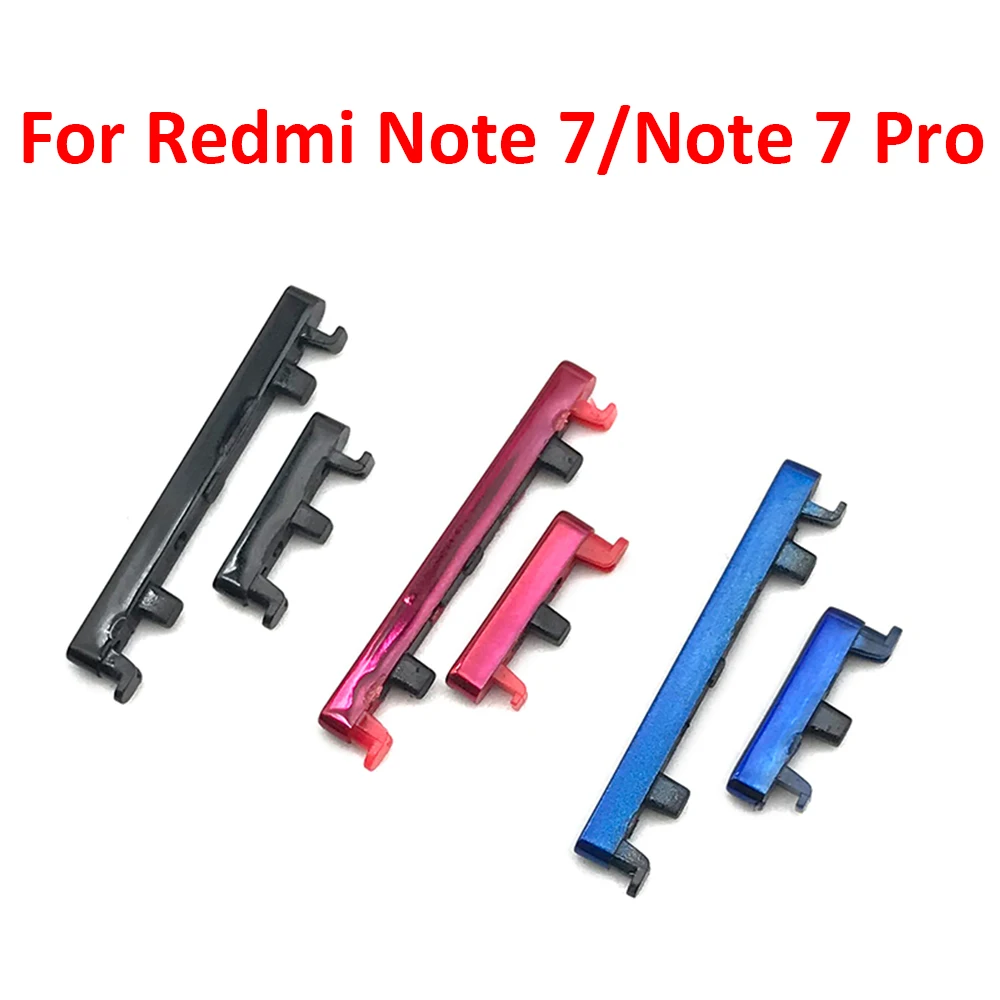 20Pcs/Lot， NEW For Xiaomi Redmi Note 8 Pro Note 10 7 Pro Power On Off Volume Side Button Key Flex Cable Replacement Parts