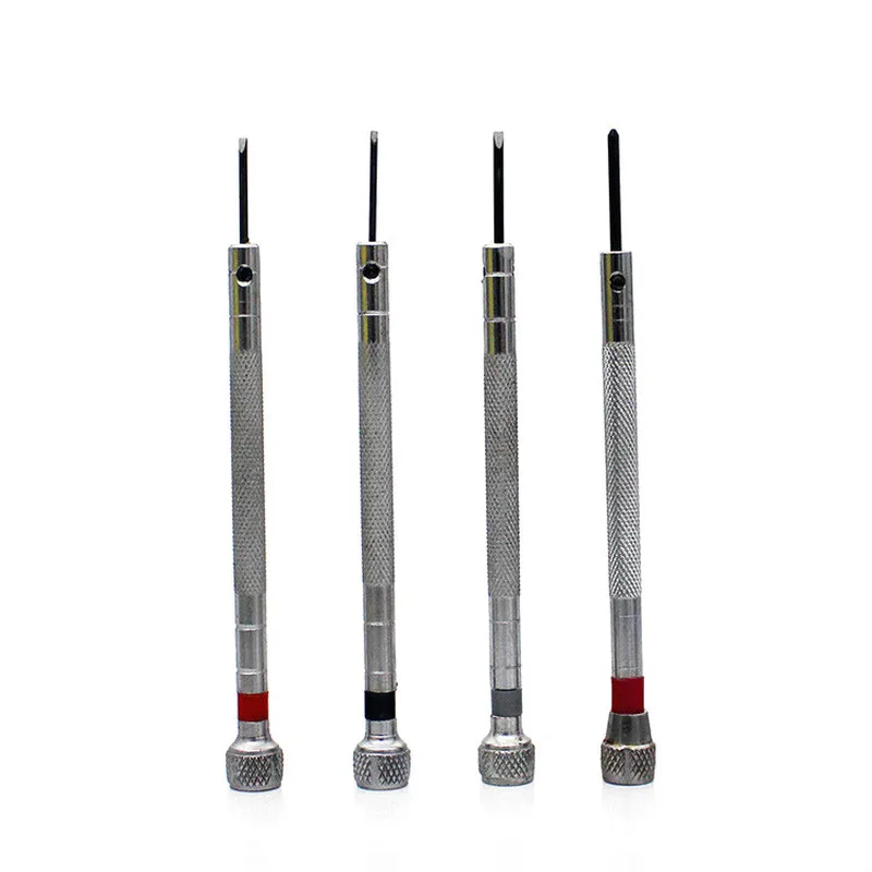 4 Kinds of Portable Screwdriver Tools for Repairing Jewelry Watch Laptop Glasses 1.0/1.2/1.4/1.6mm Slotted Cross Screwdriver